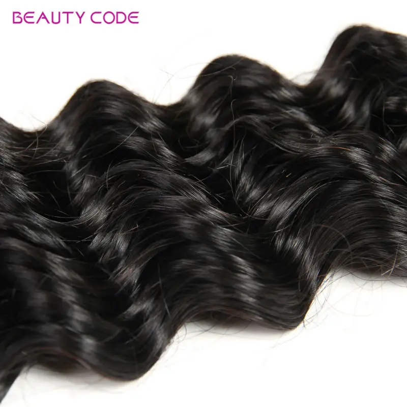 8А Класс Перуанский Девы Волос Глубокая Волна девственные Волосы С Закрытием 3 Шт.