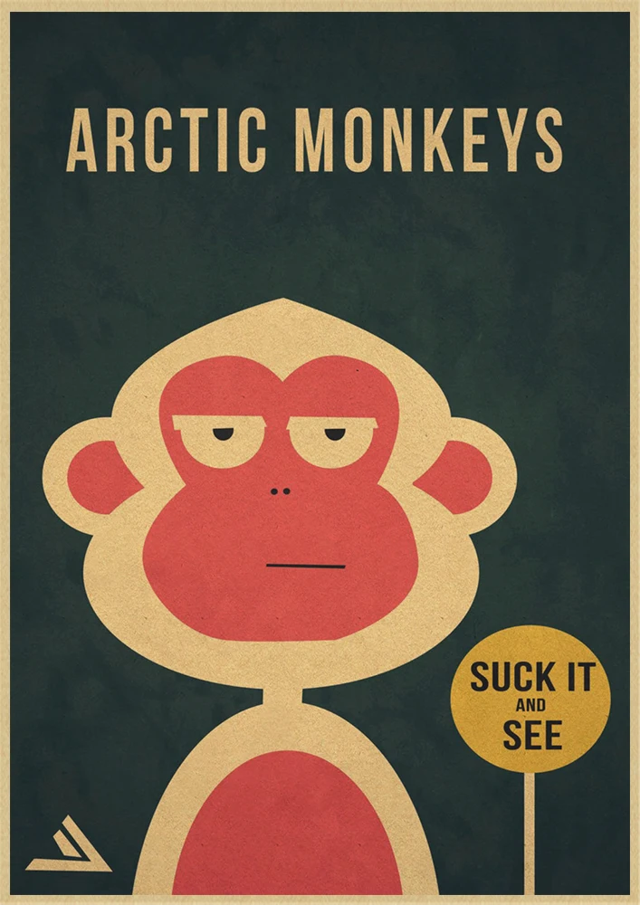 Рок-Группа Arctic Monkeys крафт-бумага плакат настенный домашний бар плакаты домашний декор - Цвет: Розовый