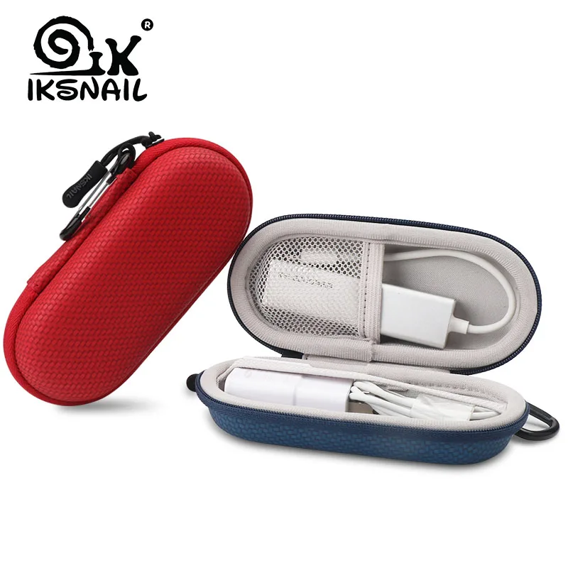 IKSNAIL для Аксессуары AirPods Bag EVA жесткий защитный чехол ремешок от потери крючки