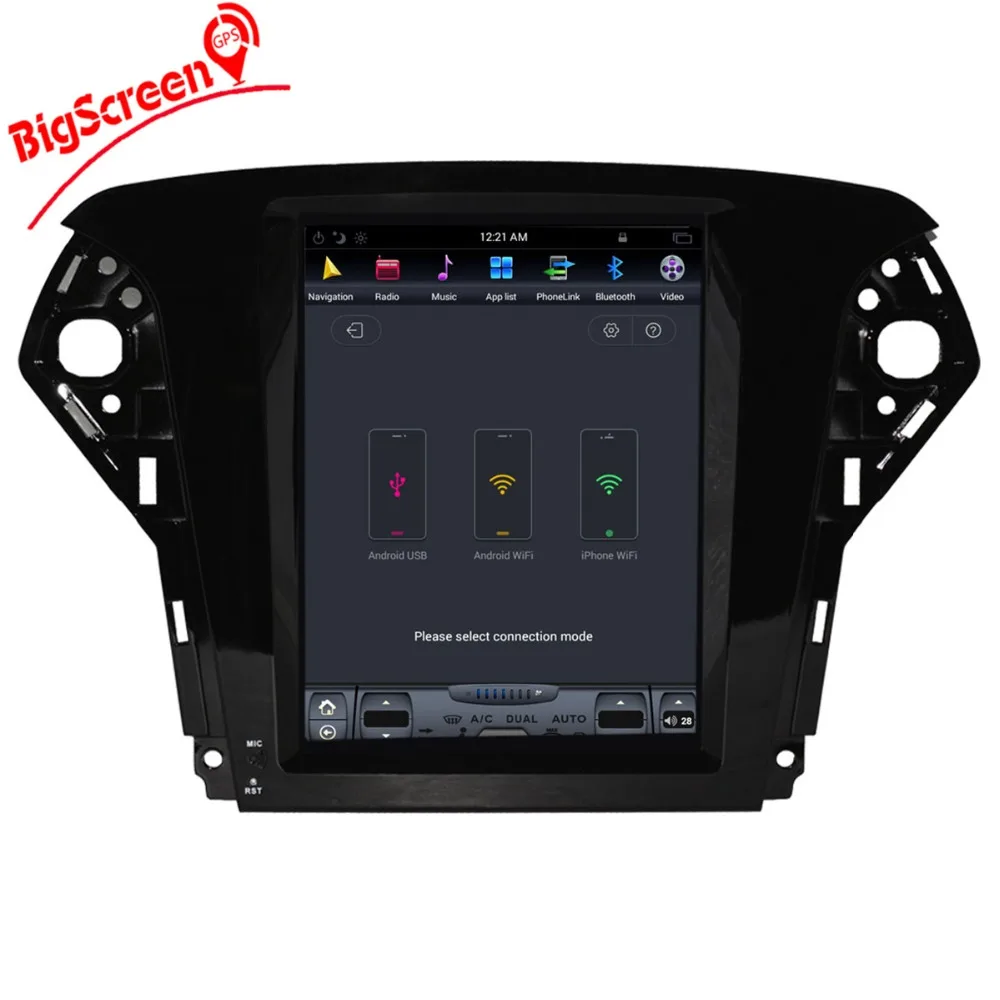 Автомобильный DVD плеер в стиле Tesla 10 4 дюйма Android 6 0 GPS навигация для Ford Mondeo 2007 2012