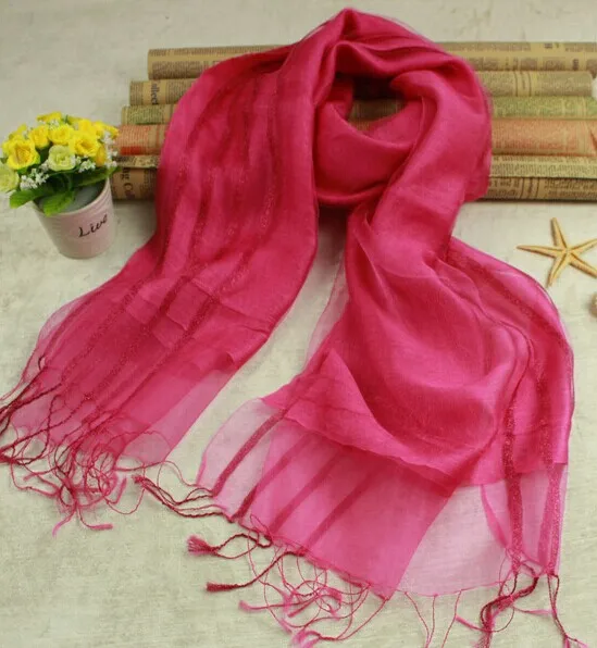 Free shipping hot sale spring autumn winter high quality silk scarf patchwork long striped women 185*70cm 8 colors | Аксессуары для