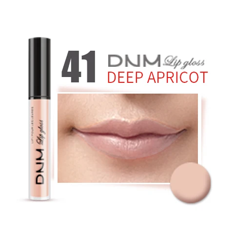 41 Deep Apricot DNM сверкающий блеск для губ, помада, оттенок, увлажняющий блеск, макияж, жидкий блеск для губ, помада, макияж, 52 цвета, блестящая краска, брендовая косметика - Цвет: 41 Deep Apricot