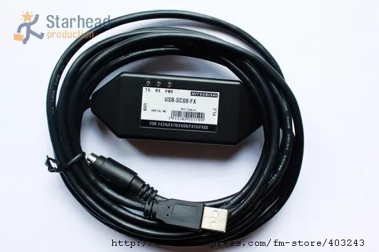 Высококачественный бриллиантовый Кабель для программирования Mitsubishi MELSEC FX series PLC