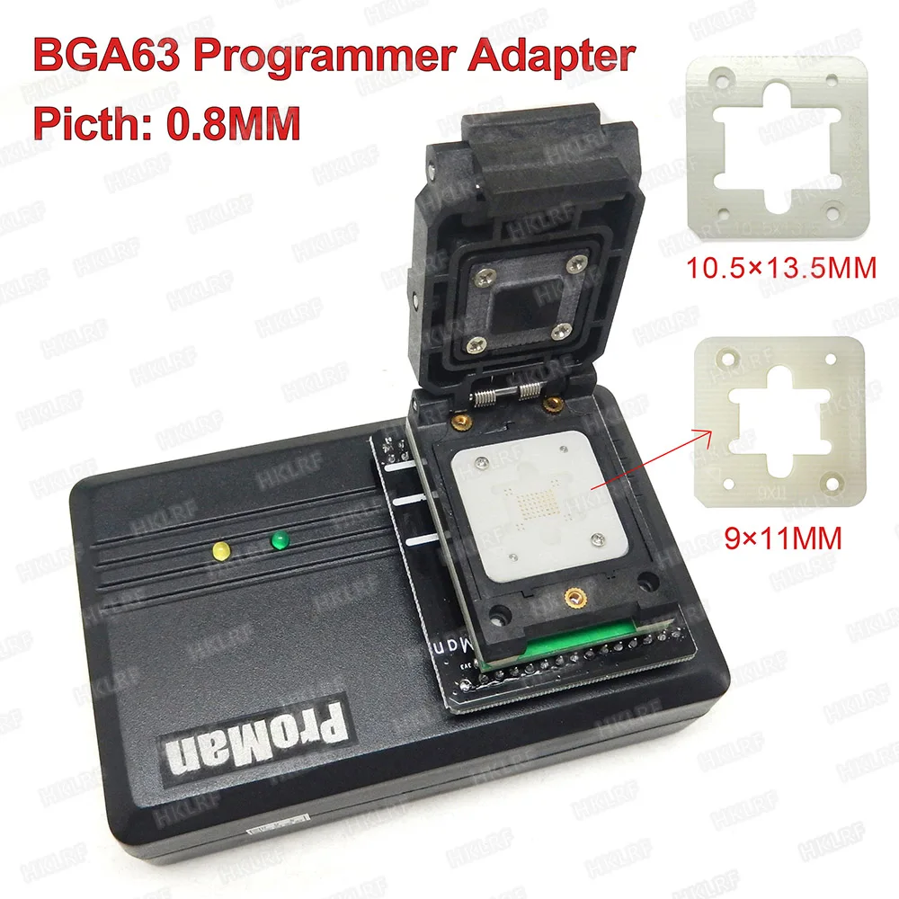 BGA63 IC программатор адаптер/BGA63 к DIP48 Тест 0 8 мм разъем 9X 11 для NAND Proman / TL86 PLUS + 10.5X13.5MM
