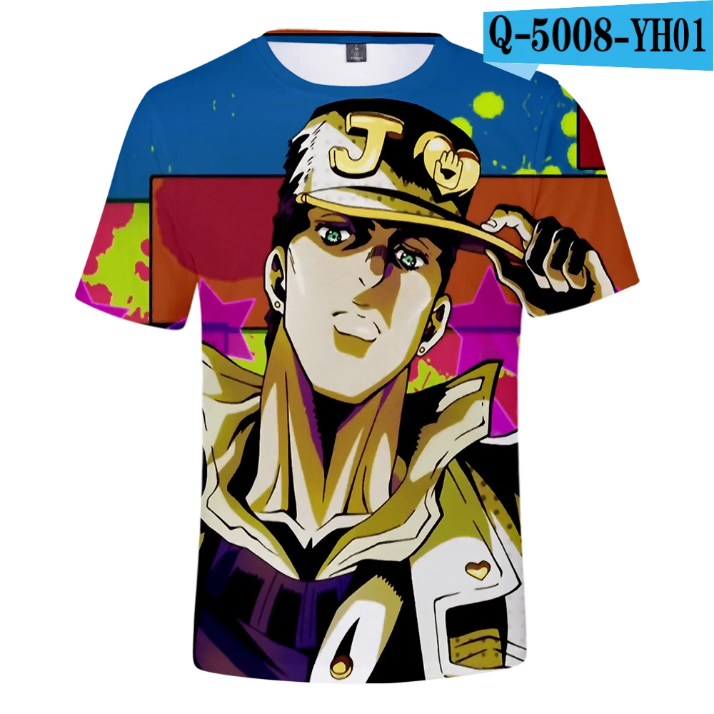 JOJO невероятное приключение Для мужчин 3D печати, футболка в стиле японского Для женщин футболки в стиле «унисекс»; модная новинка уличная одежда забавные футболка; Топы TS03 - Цвет: 3D