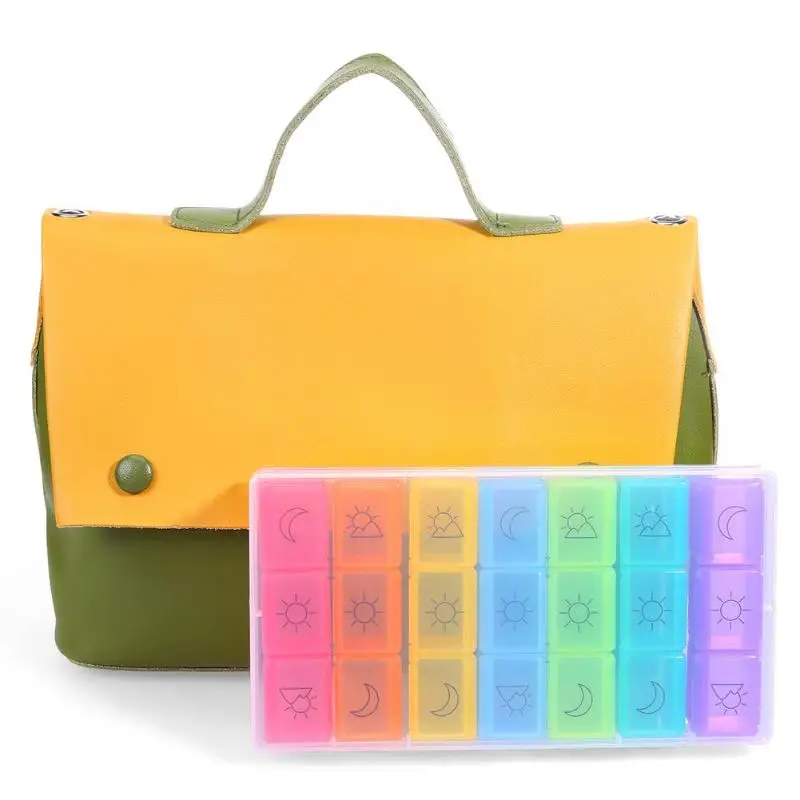 

7 Days Weekly Pill Organizer Plastic Tablet Dispenser Medicine Container