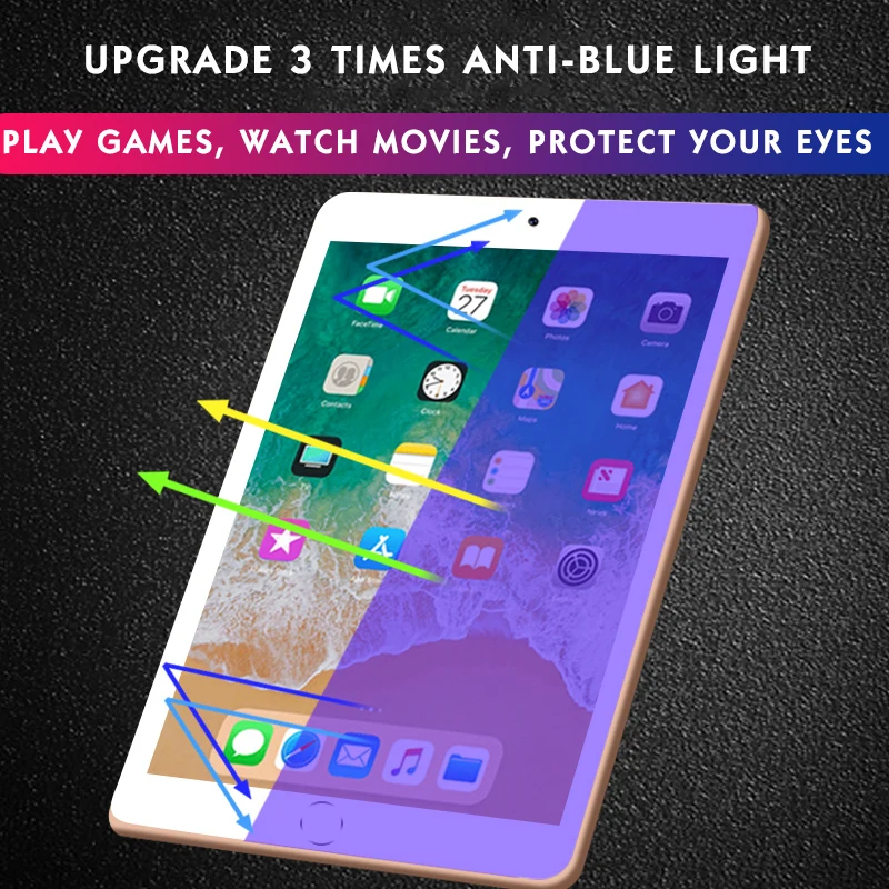 

Anti-Blue Light Tempered Glass For Apple iPad 2017 2018 iPad Screen Protector for iPad 2017 2018 Tablet Protective Film IIRROONN