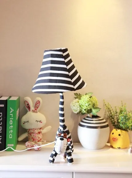 

Cartoon Table Lamp Long Face Cats Cartoon Animal Fabric Shaped Kid's Room Bedroom LED Lights