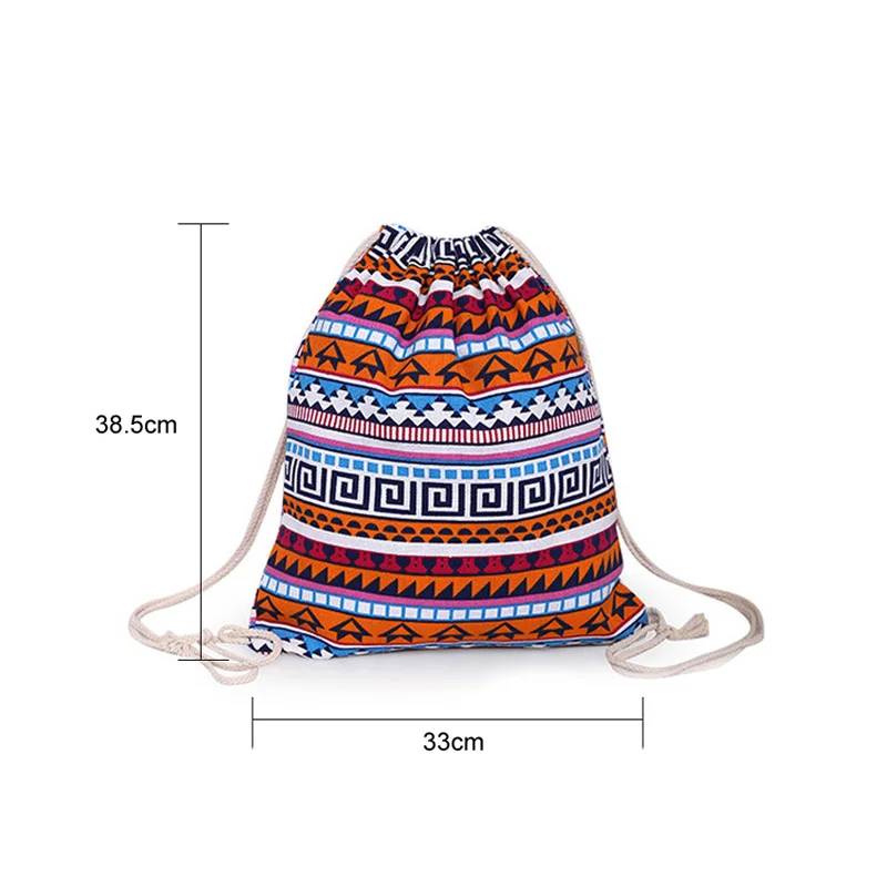 Модный рюкзак из накачивающейся веревки в этническом стиле с цифровым принтом