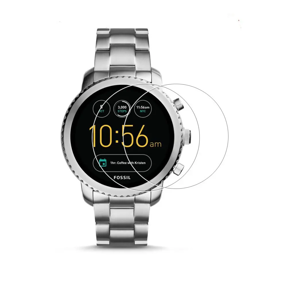 Защитное закаленное стекло 9H для умных часов Fossil Q Explorist Gen 3 | Электроника