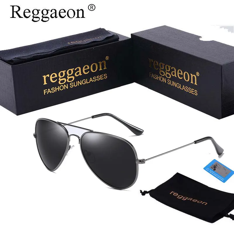 Raggaeon, солнцезащитные очки, поляризационные, для мужчин и женщин, солнечные очки авиаторы, металлический каркас двустороннее зеркало объектива светозащитная 62 мм 3026 зеленый G15