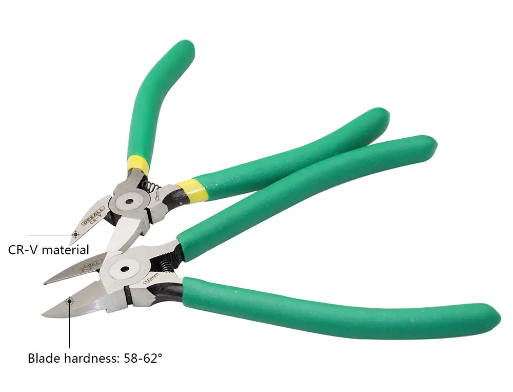 Alicates de plástico de CR-V, cortador de Cable Eléctrico de joyería de 5/6 pulgadas, herramientas de mano para electricista