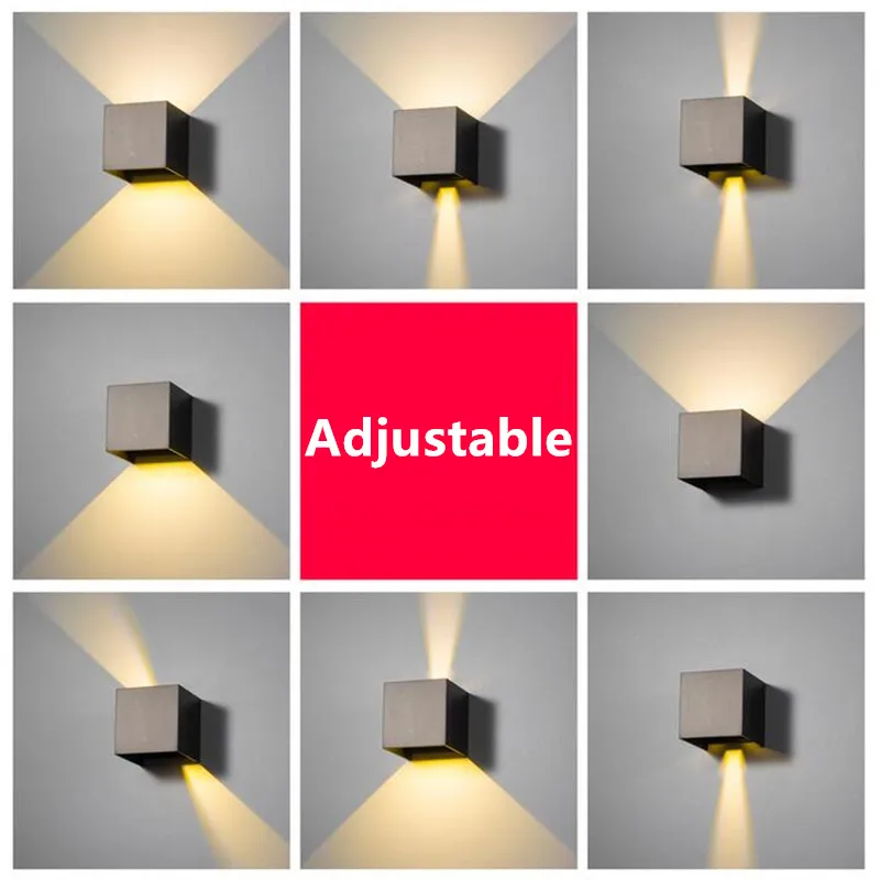 12 Вт наружный светодиодный настенный светильник IP65 Алюминиевый