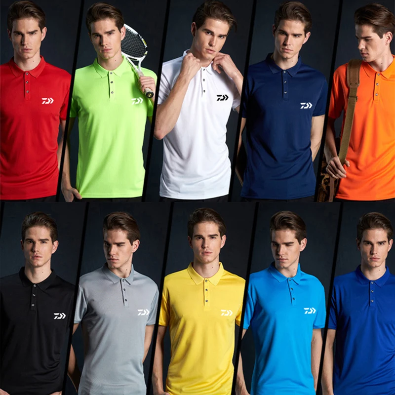 DAIWA DAWA 2018 Summer Fishing Clothing Quick Dry Men Polo Shirt Outdoor Sport Short Sleeve Breathable T for | Спорт и развлечения
