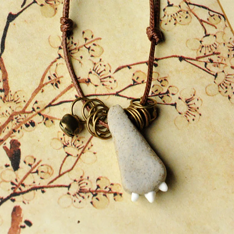 Подвески в виде ступней кошки керамические ожерелья для ног эффектное