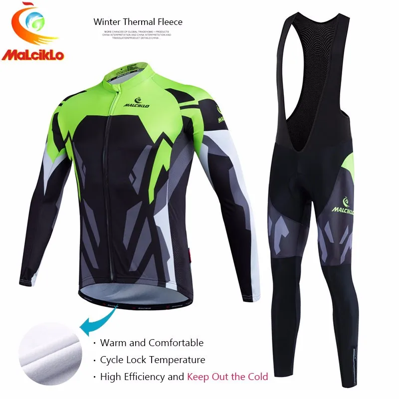 2018 Мужская Зимняя Теплая Флисовая одежда MALCIKLO для велоспорта/Одежда
