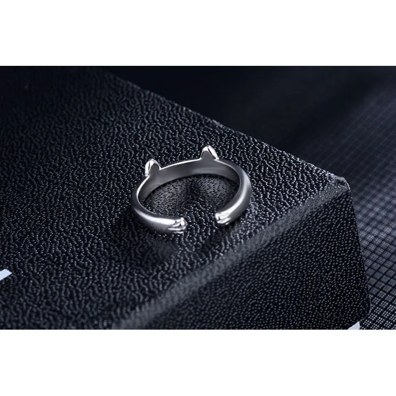 

Pretty Cat Band Promise Rings Fashion Women Party Jewelry 2 Colors Cute Gift For Girls/Children