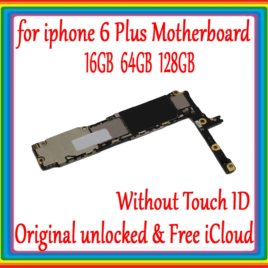 Бесплатная iCloud для iphone 6 Plus 5 дюймов материнская плата без Touch ID хорошо