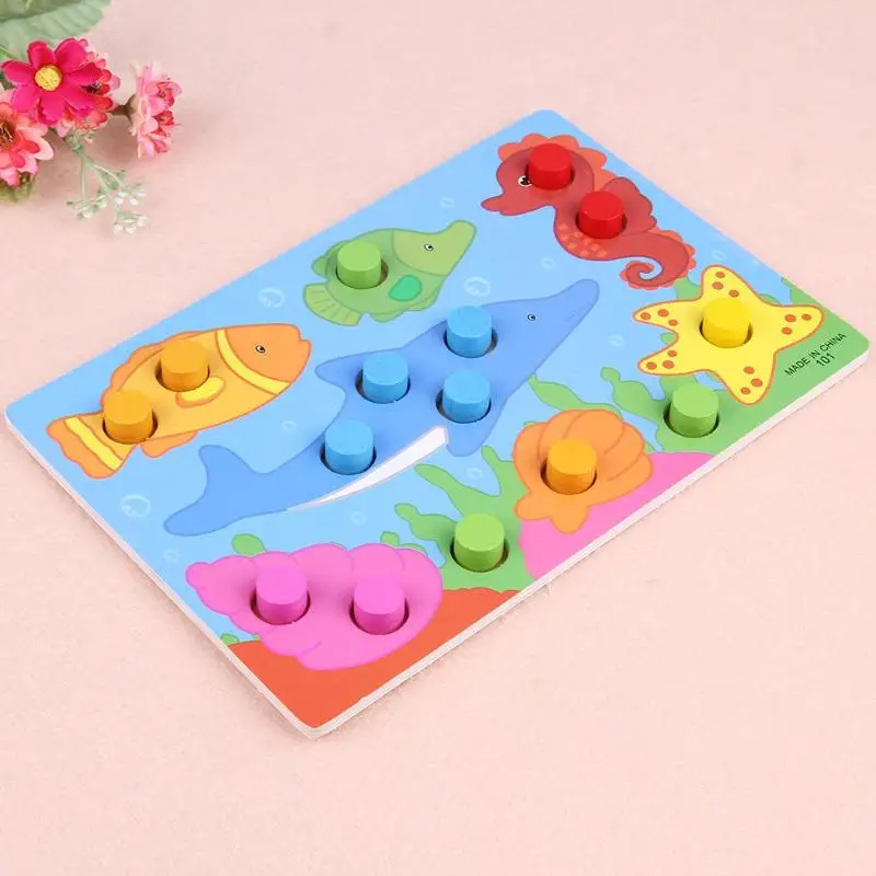 Развивающие игрушки 22,5x15x0,5 см, деревянные 3D головоломки, игрушки, Мультяшные вещи, цветные познавательные настольные игры для детей, подарки для детей