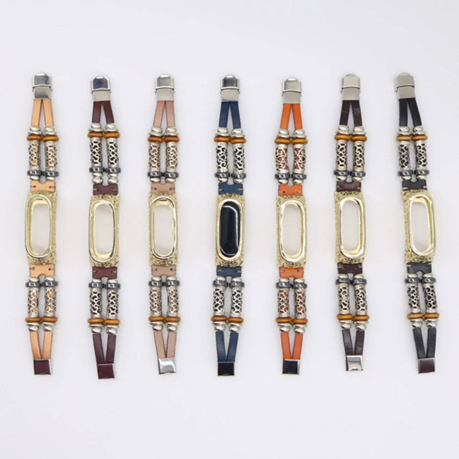 

Leather Bracelet for Xiaomi Mi Band 3 Strap Watchband Wristband for Xiaomi Mi Band 3 Smart Bracelet