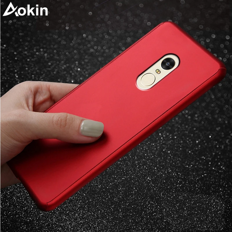 Aokin Coque For Xiaomi Redmi 4 4A Luxury Hard 360 Full Cover Protection Phone Case Note + Tempered Glass |