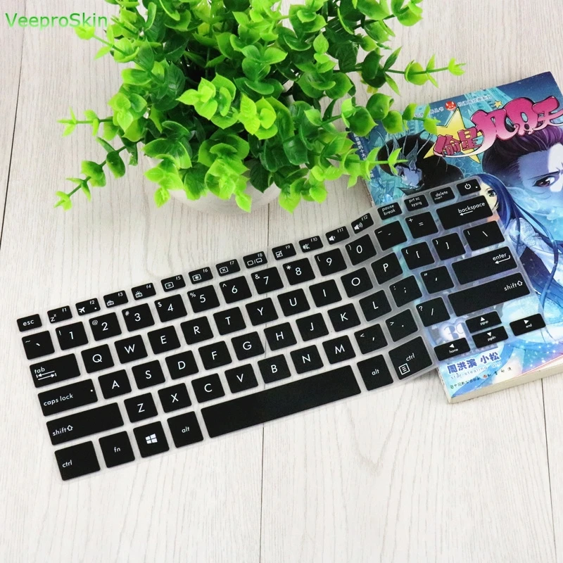 black Для Asus Vivobook S406 S406U S406U-ABM UX461 14 дюймов чехол для клавиатуры ноутбука протектор - Цвет: black
