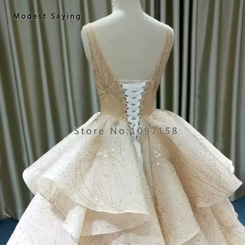 Роскошное бальное платье монарха с блестящими бусинами свадебные платья