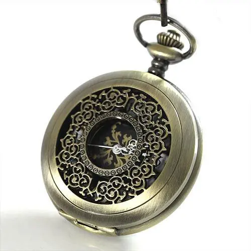 Архаизованные карманные часы медные Изящные дизайнерские с подвеской | Наручные