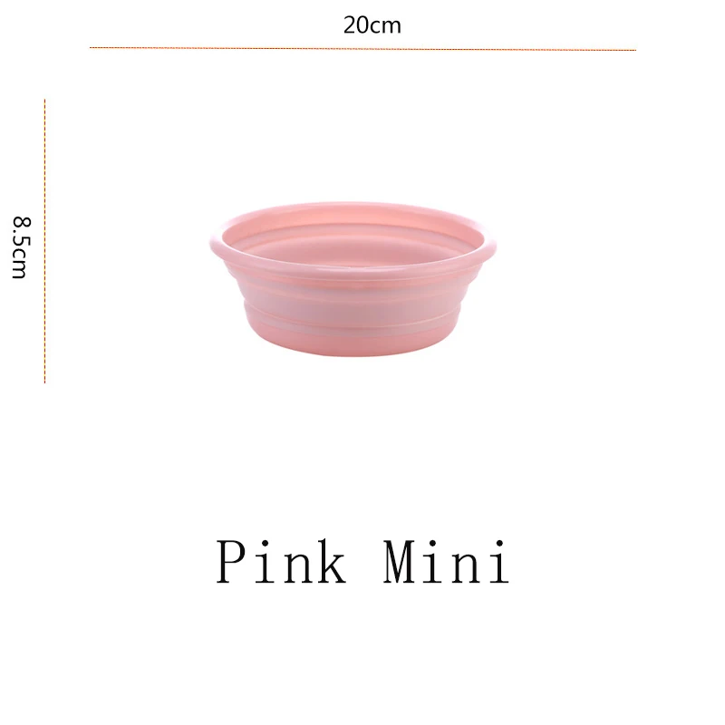 Pink Mini Портативное складное ведро, складной умывальник для туризма, умывальник для кемпинга, Автомобильный складной умывальник, бытовые инструменты для чистки ведра - Цвет: Pink Mini