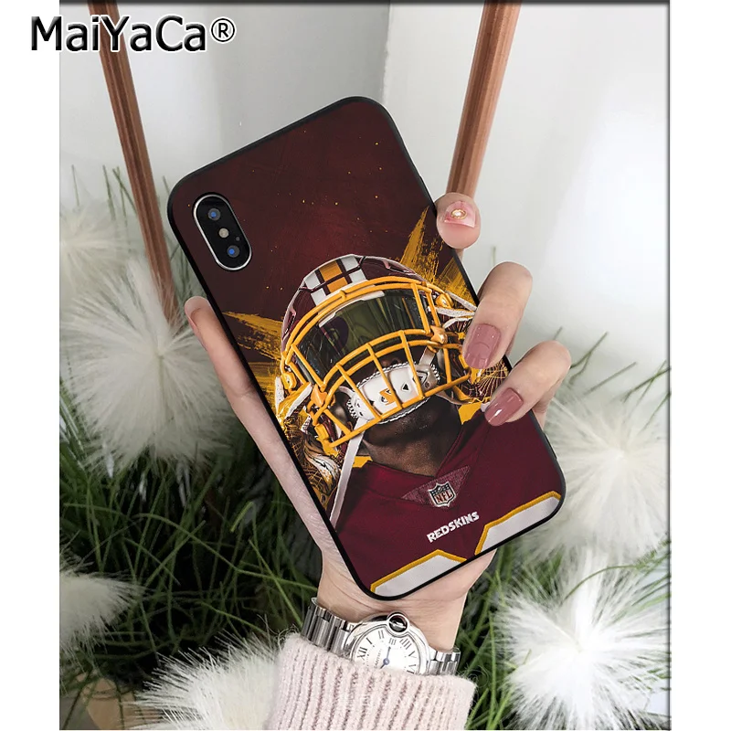 MaiYaCa Вашингтон Редскинз ТПУ мягкий силиконовый черный чехол для телефона для Apple iPhone 8, 7, 6, 6S Plus, X XS Макс 5 5S SE XR крышка