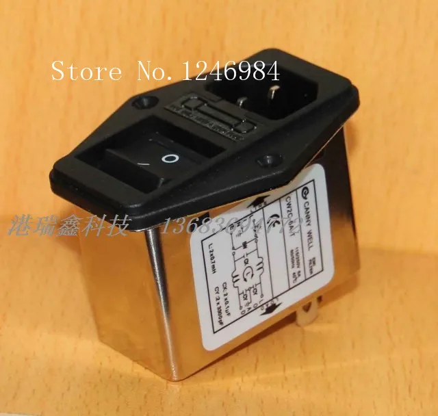 

[SA] блок питания переменного тока CANNY WELL тройной Одноместный ремень безопасности выключатель питания фильтр CW2C-06A-T -- 5 шт./лот