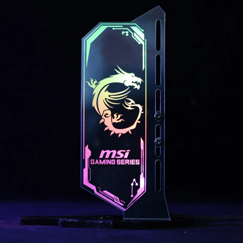 New 5V A-RGB Акриловый GPU кронштейн RGB с подсветкой графическая карта шасси вера лампа вертикальная Подгонянная поддержка ASUS AURA Мульти Стиль - Цвет лезвия: New 5V A-RGB