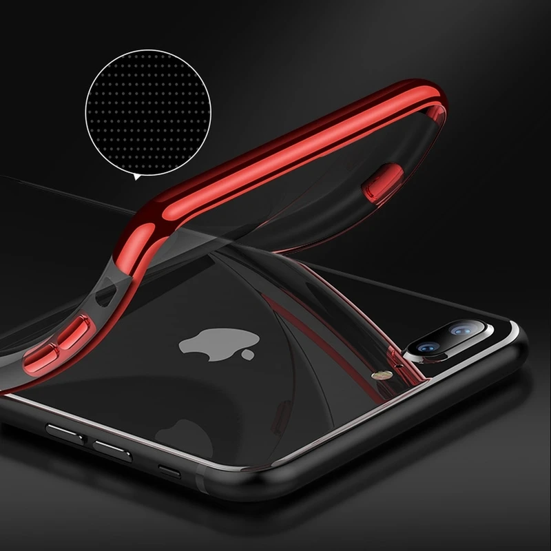 Прозрачный силиконовый чехол с покрытием для iPhone XS Max X Xr прозрачный мягкий из ТПУ