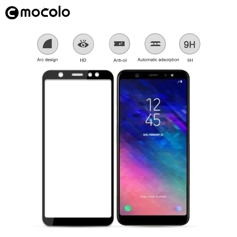 For Samsung Galaxy A6 plus 2018 tempered Glass Mocolo Hardnes Full Cover Screen Protector Film Plus a6plus | Мобильные телефоны и