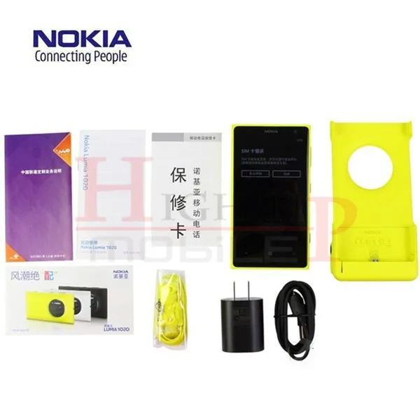 Бесплатный подарок! Nokia Lumia 1020 мобильный телефон разблокированный 4," сенсорный экран 41.0MP камера 32 гб rom 2G двухъядерный wifi восстановленный