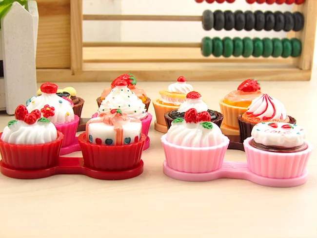 Креативная Милая коробка для мороженого/чехол контактных линз фотодержатель