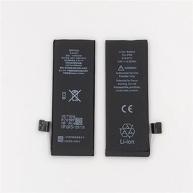Батарея для IPhone 5S Замена литиевые батареи батарея телефона 1560 mAh бесплатные