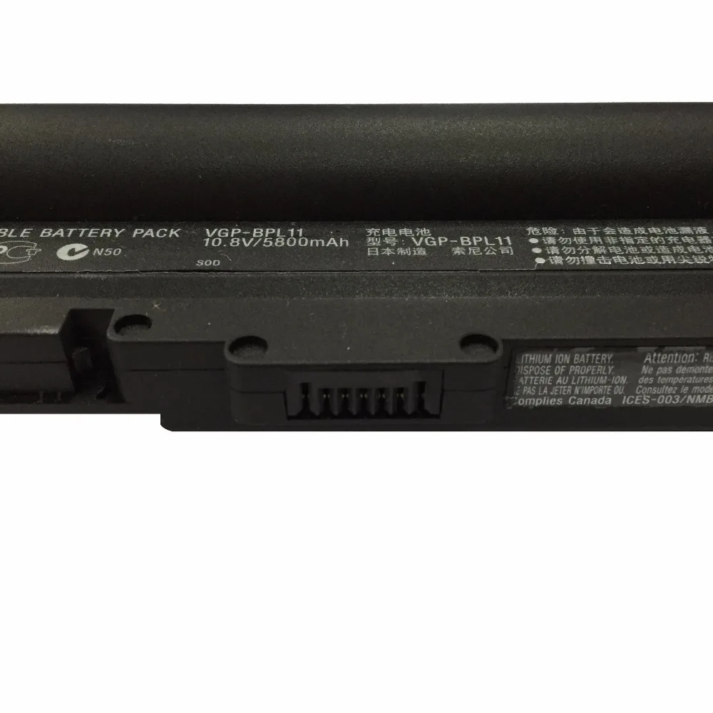 10,8 v 5800 мач VGP-BPL11 ноутбук Батарея для SONY VAIO VGP-BPS11 VGP-BPX11 BPS11 VGN-TZ121 TZ92S VGN-TZ11 VGN-TZ13