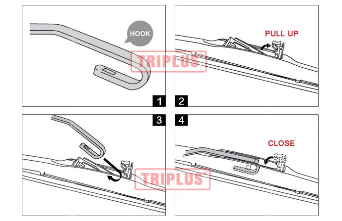 Hybrid Wiper Blade for SUZUKI SX4 (2006-Onwards) 1 set U HOOK Front Windscreen Windshield Wipers Hatchback/Sedan/S-Cross |