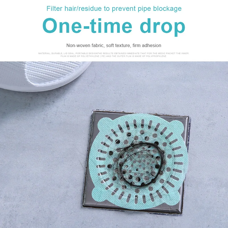 10Pcs Disposable Non-Woven Floor Drain Cover Plug Water Filter Hair Catcher Strainer MF999 | Дом и сад