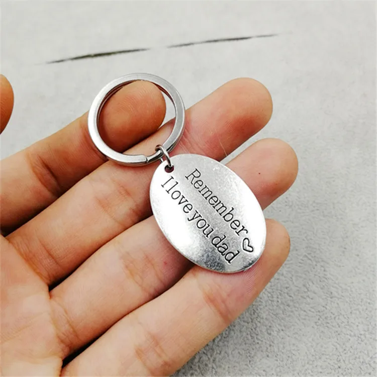 Remember i love you dad Metal Keychain Father's Day Gifts for Dad Car Key Rings | Украшения и аксессуары