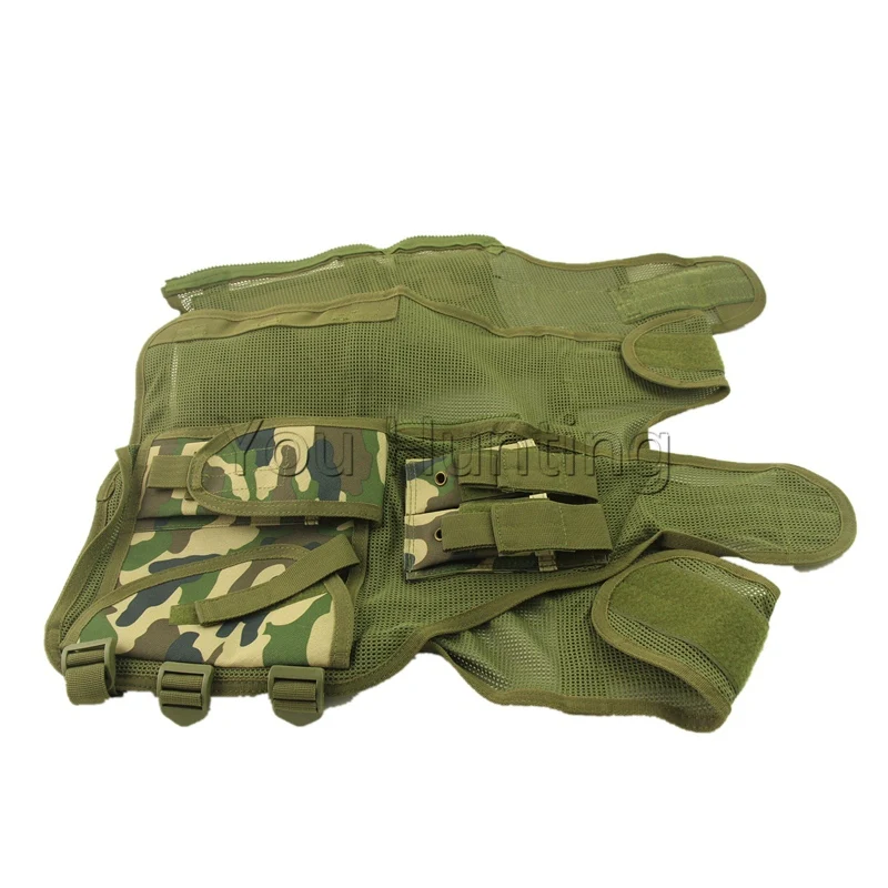 Военный Охотничий Жилет Molle для страйкбола пейнтбола стрельбы леса камуфляжный