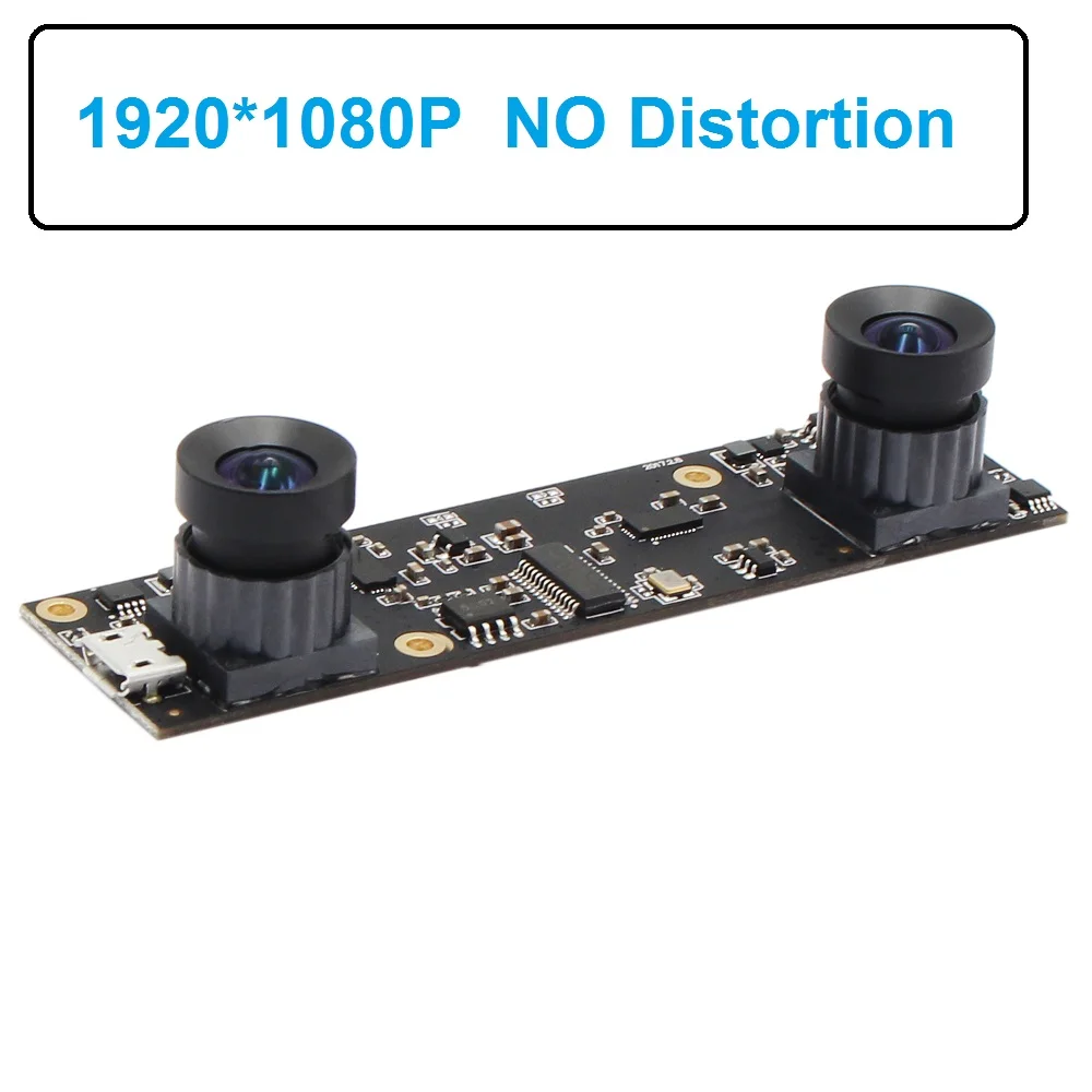 

No distortion Dual M12 Lens 1080P Aptina AR0330 USB 2.0 Webcam Stereo Camera Module OTG UVC for Industrial Machine vision