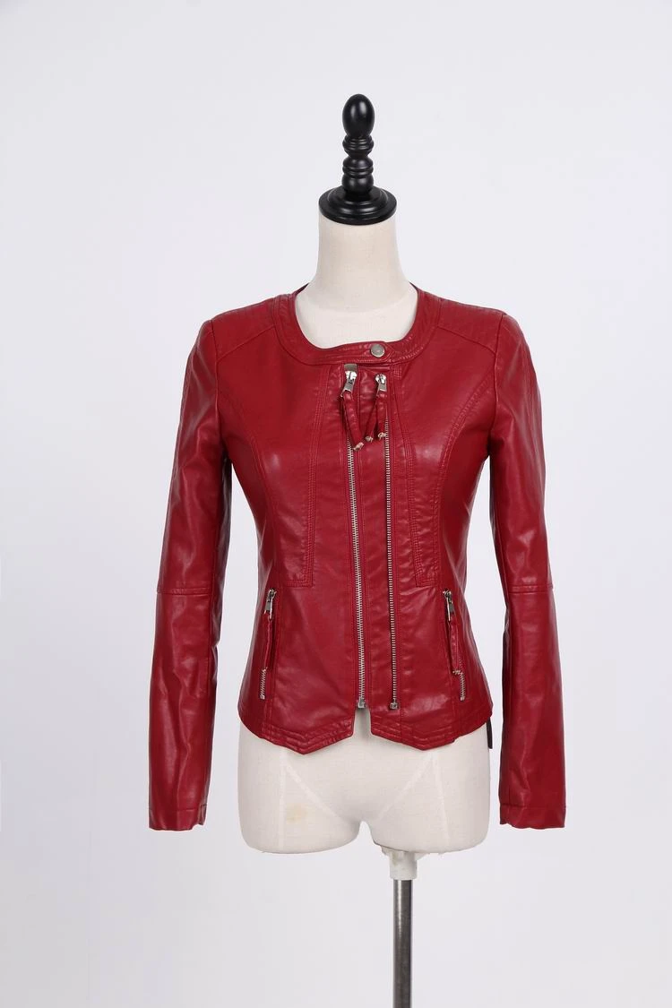 Высококачественная Демисезонная женская мотоциклетная куртка из искусственной