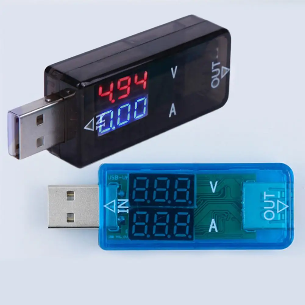 LanLan USB цифровой DC3.5V DC20V тестер амперметр вольтметр измерительный прибор