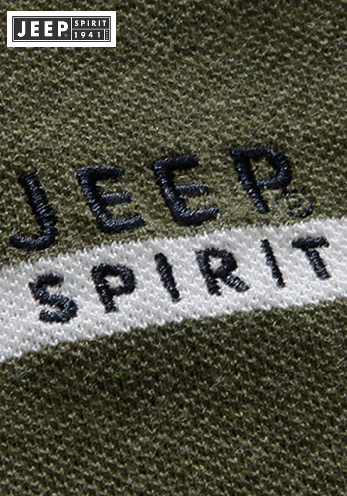 JEEP Брендовые мужские рубашки поло с коротким рукавом Свободные летние полосатые