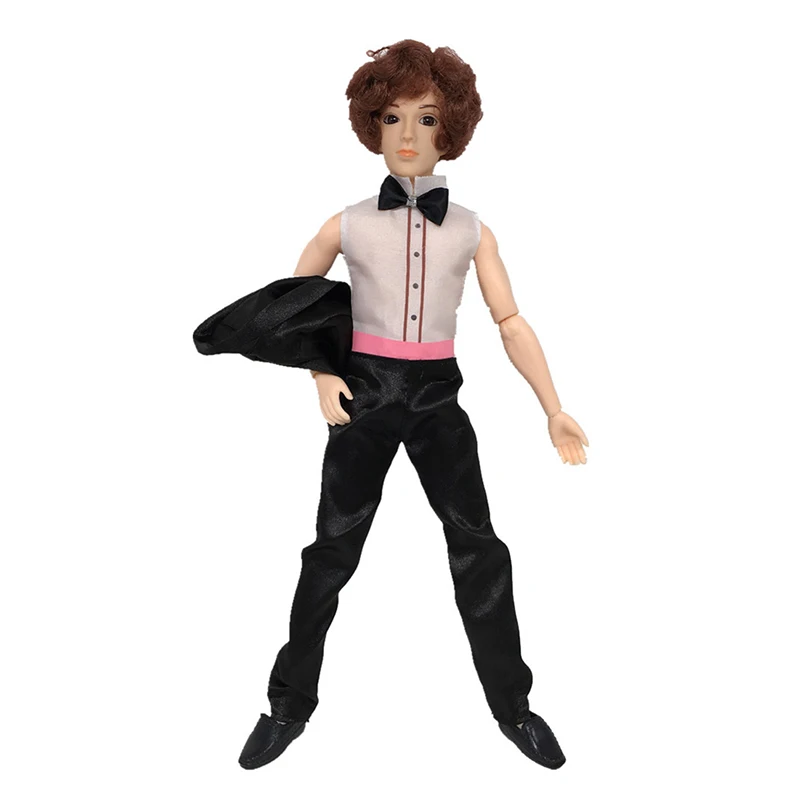 14 подвижная шарнирная кукла мужская с красивым костюмом галстук-бабочка