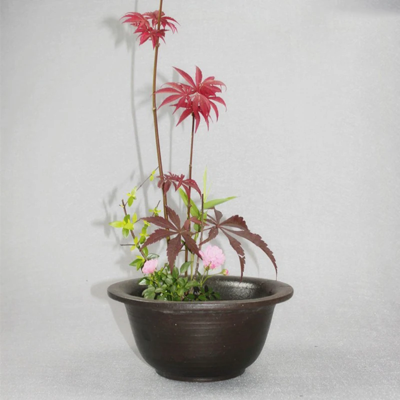 Vintage Ceramic Coarse Pottery Flower Pot Vase Hydroponics Plant Flowerpot Thicken Water Basin Kitchen Storage Bowls Home Decor | Дом и сад