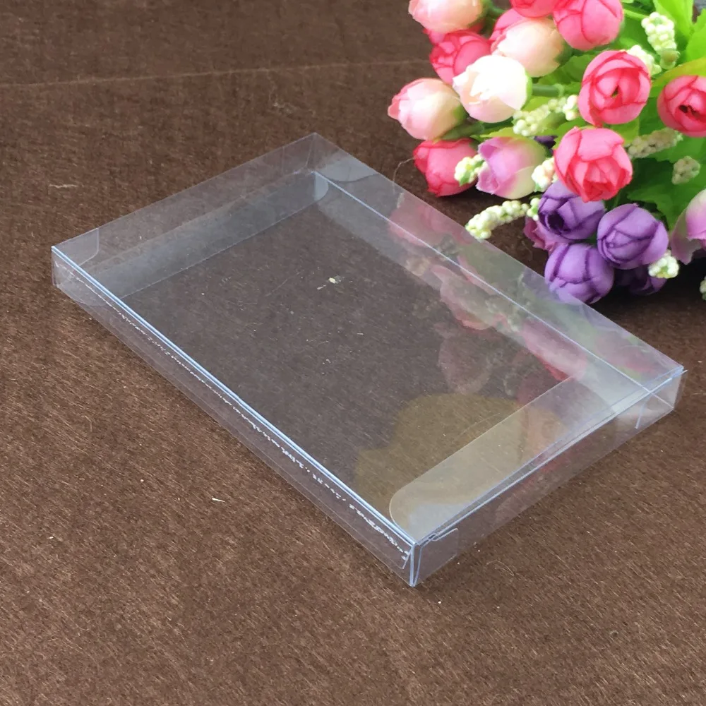 

2*3*10cm 50pcs clear plastic pvc boxes schachtel transparent box for candy/wedding gift jewelry display packaging boxes