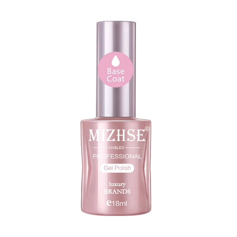 Base Coat MIZHSE 1 шт. 18 мл УФ-гель для ногтей долговечный геллак лак для ногтей Блестящий перламутровый гель замачиваемый УФ светодиодный Prime Top - Цвет: Base Coat